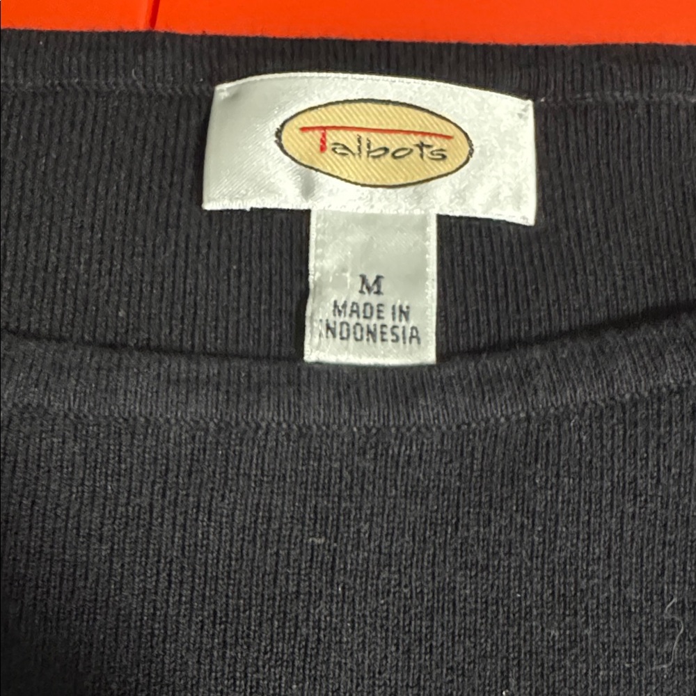 Talbots black and white striped sweater medium - Picture 6 of 6